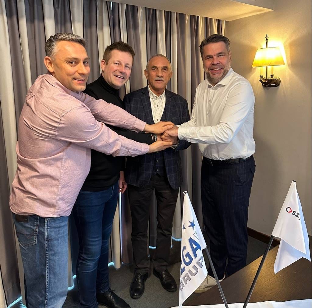 Od lewej: Michał Szynaka, Thorsten Hilpert, Jan Szynaka i Niko Johns