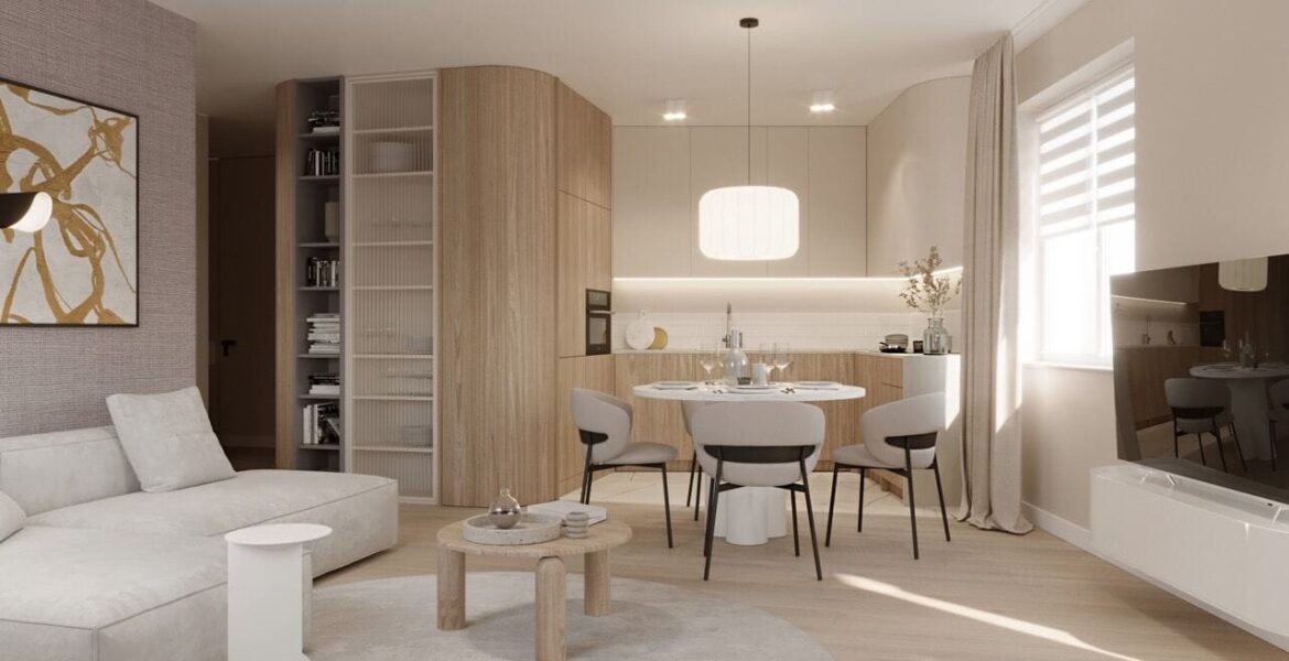 Kuchnia, projekt architekt wnętrz Weroniki Budzichowskiej z pracowni To Be Design.