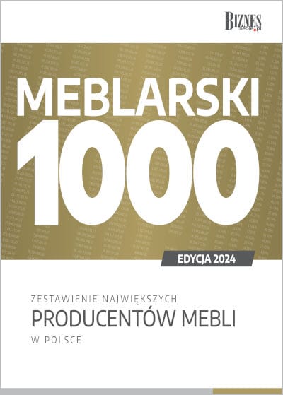 Okładka raportu Meblarski 1000 - zestawienie największych producentów mebli w Polsce edycja 2024 - wersja podstawowa