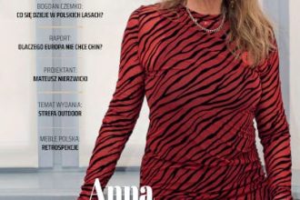 Okładka miesięcznika BIZNES.meble.pl - wydanie luty 2025. Na okładce Anna Gąsiorowska, właścicielka firmy Negocjator Anna Gąsiorowska. Fot. Iwona Aleksandrowicz.