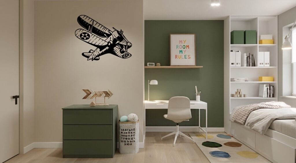 Pokój dziecięcy,  projekt architekt wnętrz Weroniki Budzichowskiej z pracowni To Be Design.