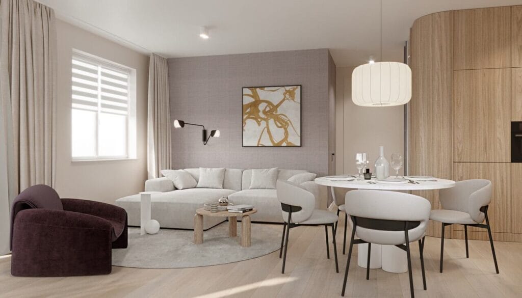 Salon, projekt architekt wnętrz Weroniki Budzichowskiej z pracowni To Be Design.