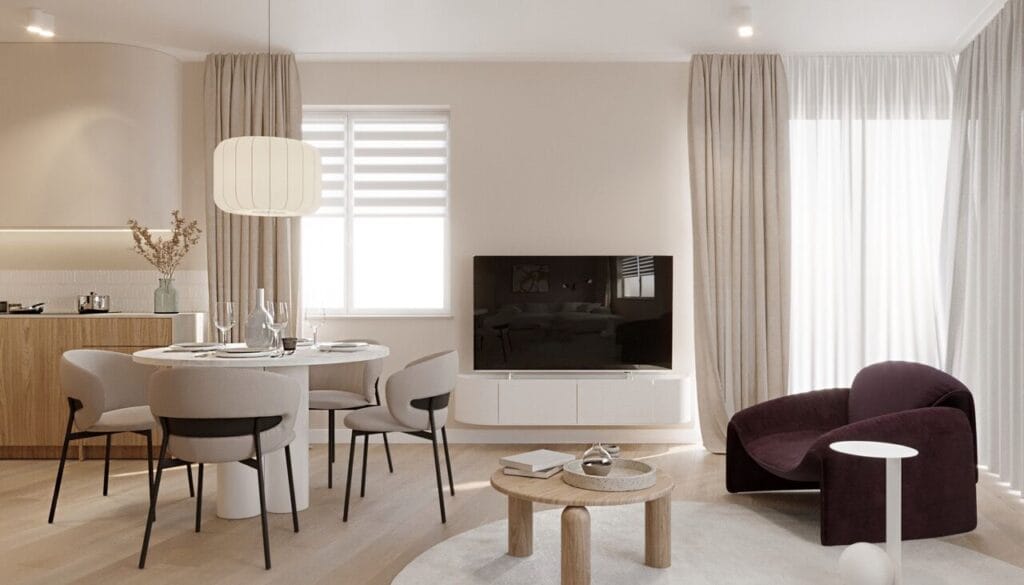 Salon, projekt architekt wnętrz Weroniki Budzichowskiej z pracowni To Be Design.