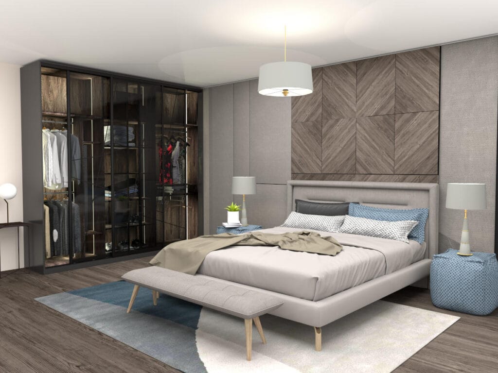 Sevrill - system Gemini 18 Frame w sypialni