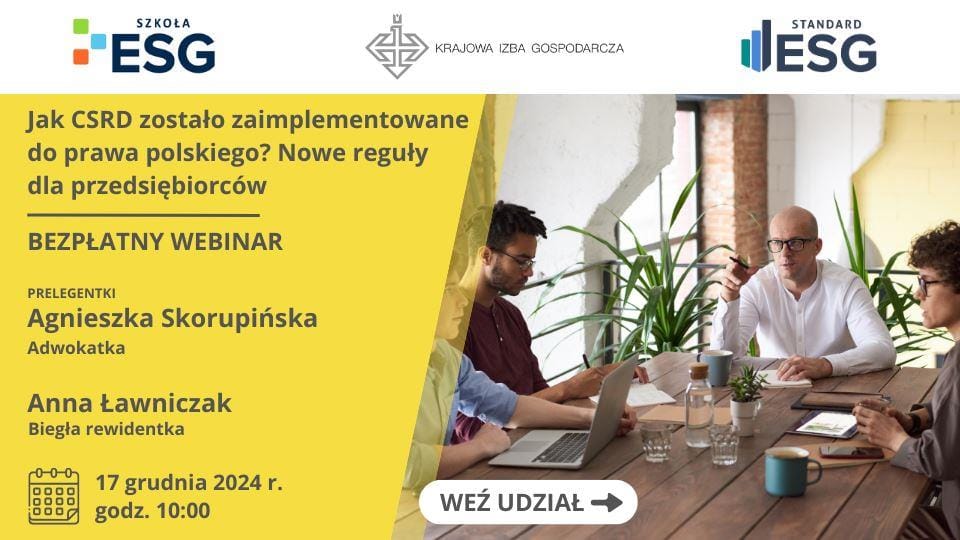Dyrektywa CSRD - webinar KIG.