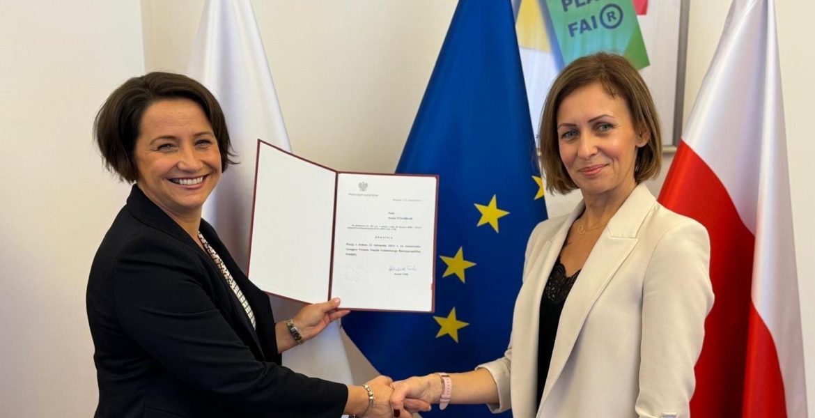 Od lewej: Edyta Demby-Siwek, prezeska Urzędu Patentowego RP i nowa wiceprezeska Aneta Stuleblak.