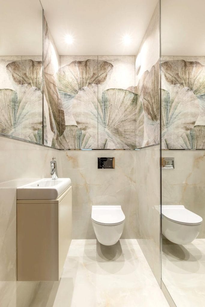 Łazienka w apartamencie w stylu skandynawskim, proj. Grupa Malaga. Fot. Magdalena Łojewska.