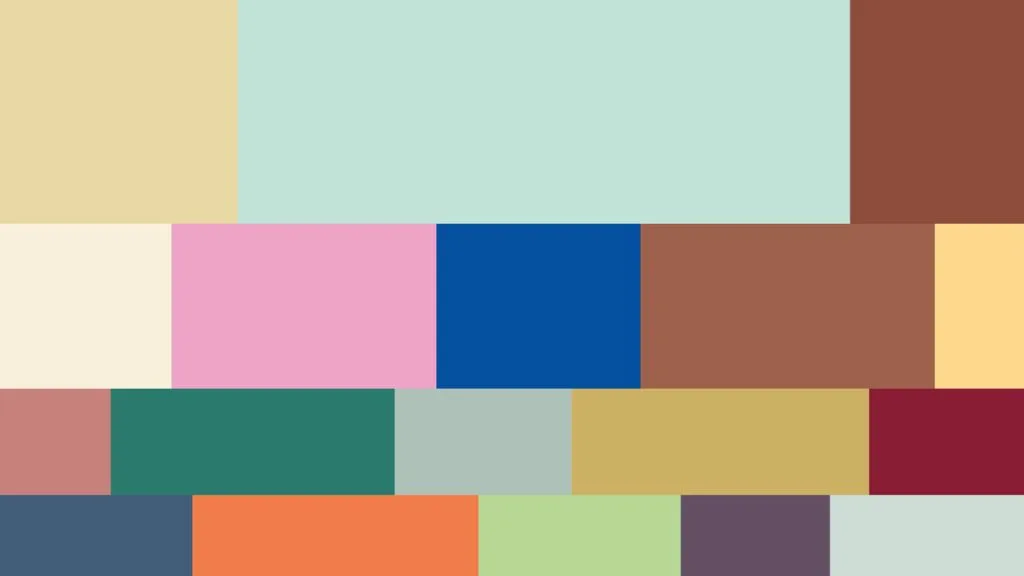 Paleta kolorów Heimtextil Trends 25/26.Naturalne, niebielone odcienie spotykają się z dynamicznymi, żywymi kolorami i odzwierciedlają napięcie między tradycją a innowacją. Kontrast ten reprezentuje aktywną równowagę, która stale ewoluuje. Charakteryzuje się odnową, wzrostem i przyszłościową wizją, która wykracza poza zwykły zrównoważony rozwój.