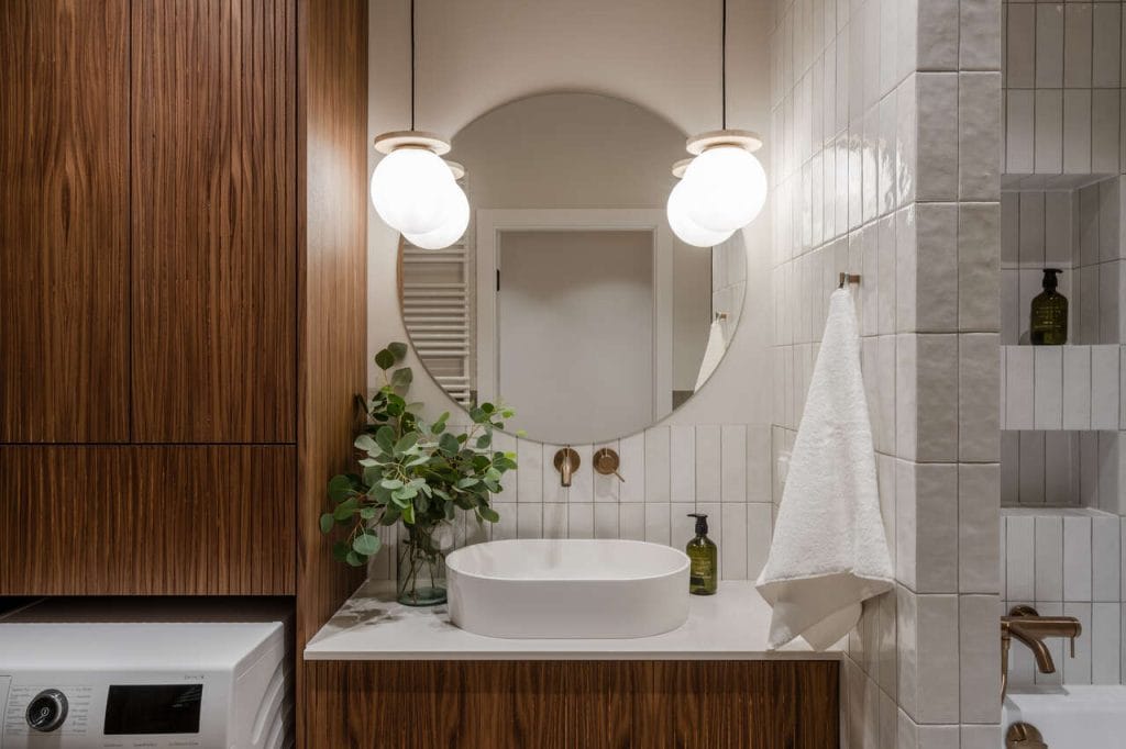 Projekt łazienki w stylu modern vintage: KODO Projekty i Realizacje Wnętrz. Źródło: KODO.