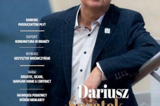 Okładka miesięcznika BIZNES.meble.pl - wydanie grudzień 2024. Na okładce: Dariusz Świątek, Managing Director RENOLIT Polska. Fot. Tomasz Markowski.