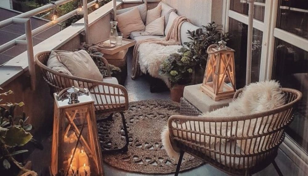 Balkon w stylu boho