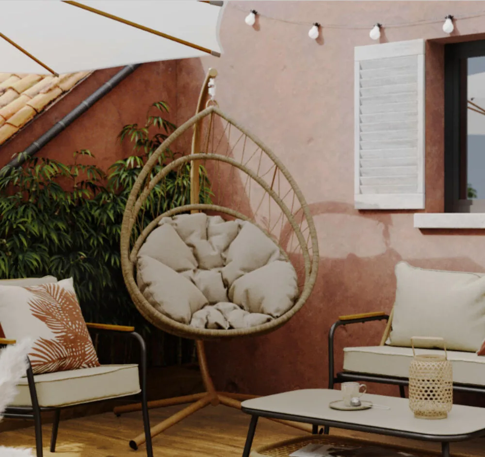 Balkon w stylu boho