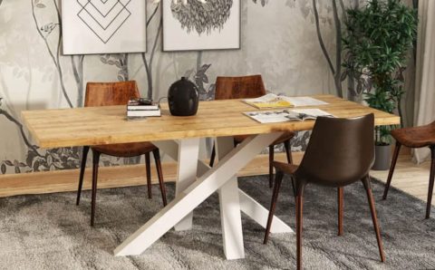 Stół Monsi z oferty Kludo – dynamiczny minimalizm