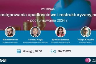 Organizatorem webinaru: Postępowania upadłościowe i restrukturyzacyjne – podsumowanie 2024 r. jest wywiadownia gospodarcza MGBI.