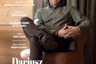 Okładka miesięcznika BIZNES.meble.pl - wydanie kwiecień 2025. Na okładce Dariusz Hereda, prezes Zarządu Davis Fabrics.