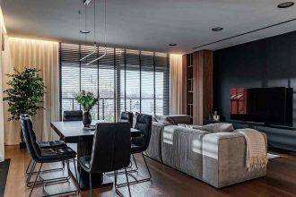 Projekt wnętrza: arch. Maja Śmichura, Deer Design, projekt zabudowy meblowej: Anna Garbacz, Deer Wood. Fot. Zagórny Studio.