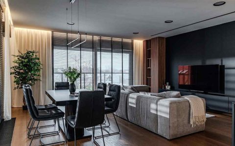 Projekt wnętrza: arch. Maja Śmichura, Deer Design, projekt zabudowy meblowej: Anna Garbacz, Deer Wood. Fot. Zagórny Studio.