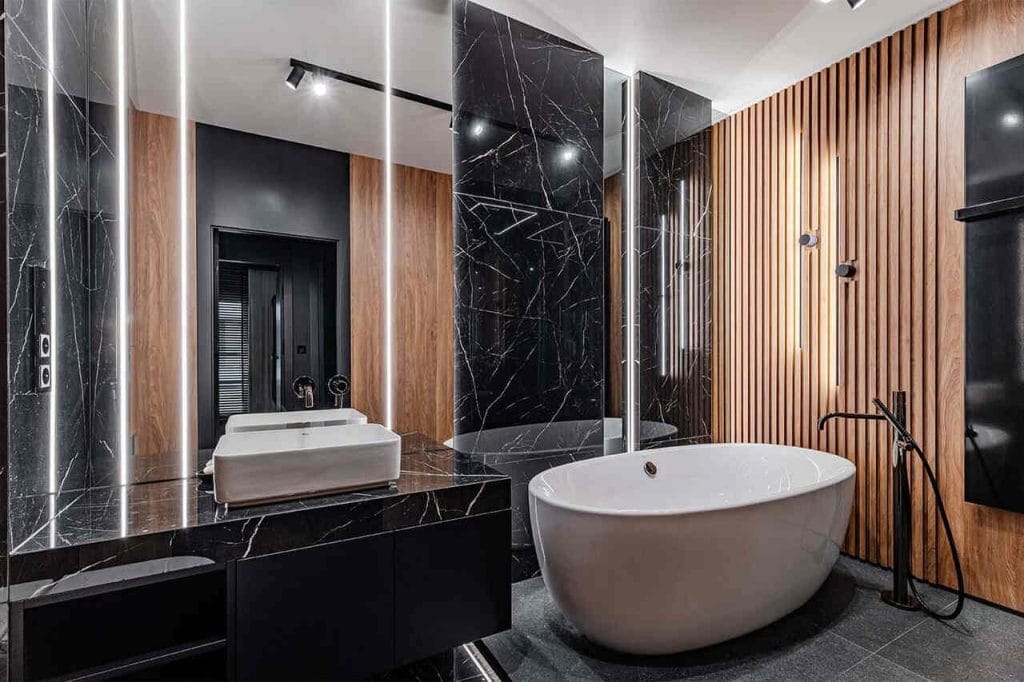 Projekt wnętrza: arch. Maja Śmichura, Deer Design, projekt zabudowy meblowej: Anna Garbacz, Deer Wood. Fot. Zagórny Studio.