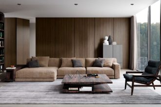 Interprint - dekor Wallace Walnut w salonie