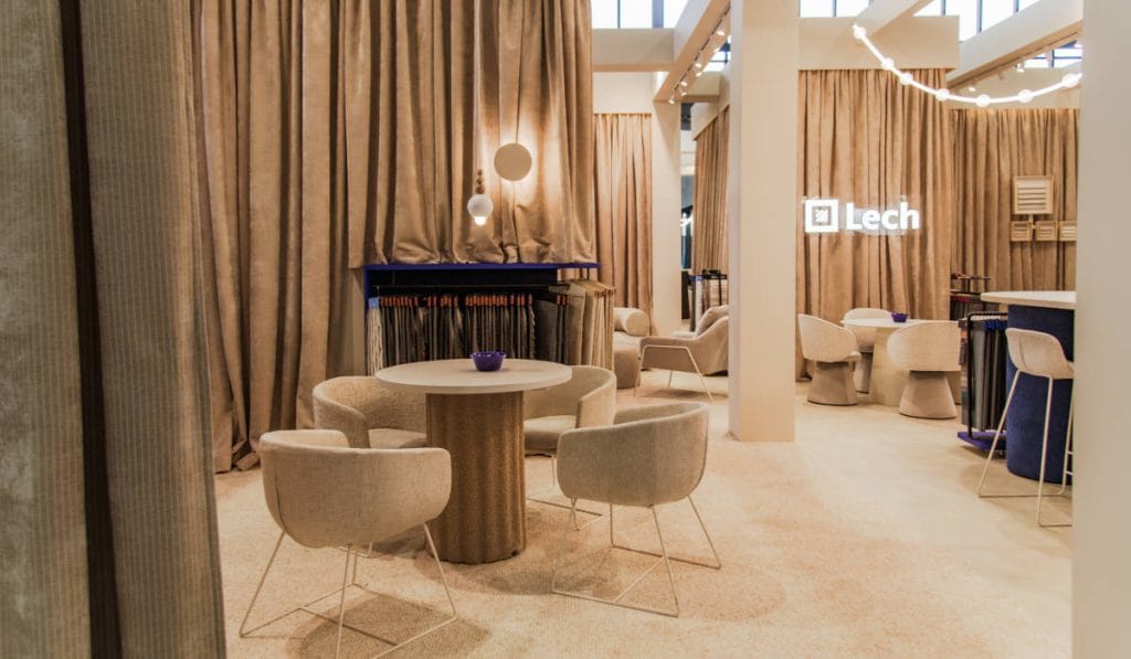 Lech Fabrics - stoisko na targach Meble Polska 2025 w Poznaniu