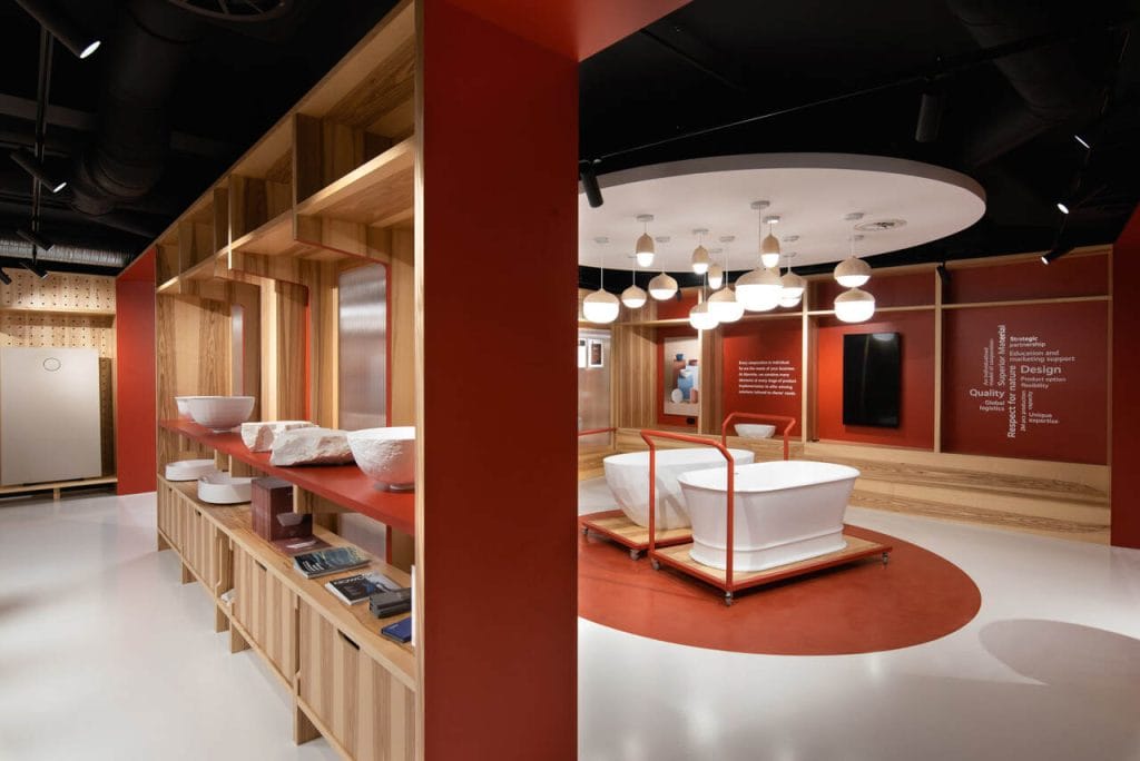 Wnętrza publiczne – III miejsce: mode:lina™, showroom firmy Marmite.