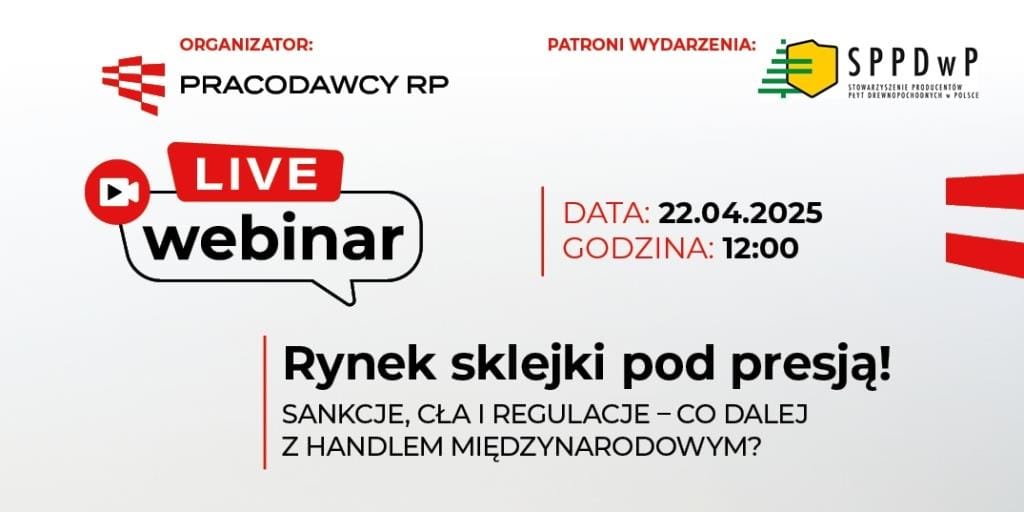 Rynek sklejki pod presją to temat webinaru, który organizuje Paged.
