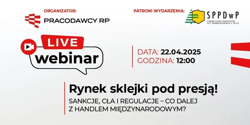 Rynek sklejki pod presją to temat webinaru, który organizuje Paged.