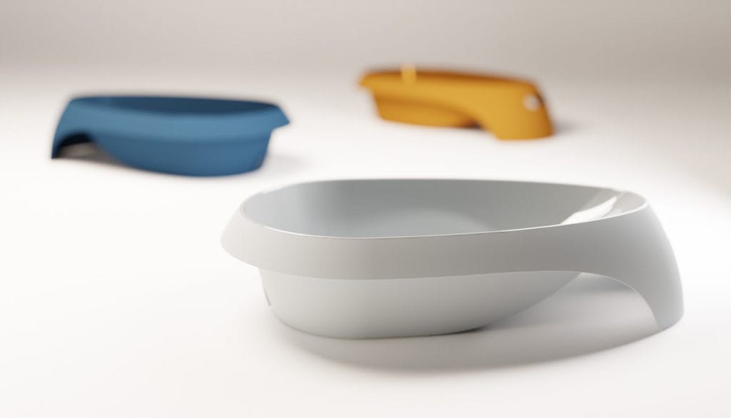 Wanienka dziecięca TEGGI, projekt: Grupa projektowa odRzeczy w składzie: Magdalena Guzik-Drab, Wojciech Drab, produkcja: Tega Baby.