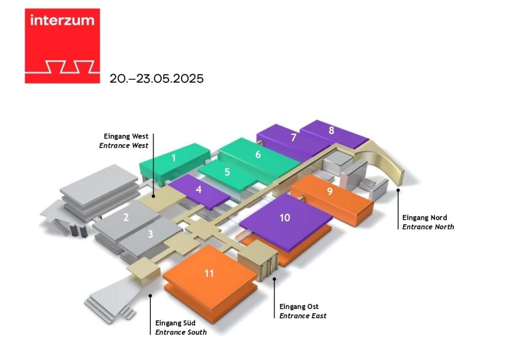 Mapka targów interzum 2025.
