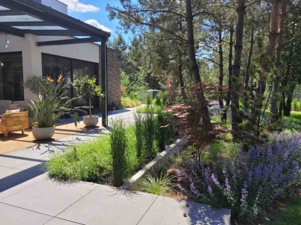 Polska Architektura XXL - Ogród o leśnym charakterze. Byliny i rośliny jednoroczne. Pracownia AlePlan!