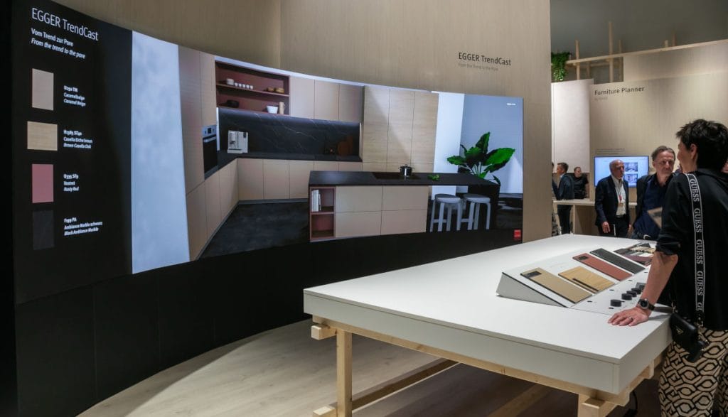 Stoisko Egger podczas targów interzum 2025