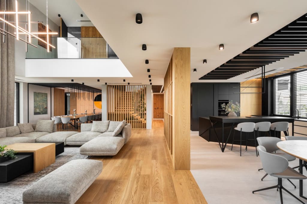 Wnętrze domu, projekt pracownia14.