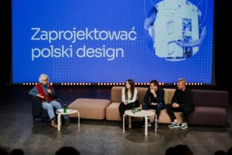 Od lewej: prowadząca debatę: Ewa Gołębiowska i jej gościni i goście: Agnieszka Polkowska, Rene Wawrzkiewicz i Tomasz Pydo.