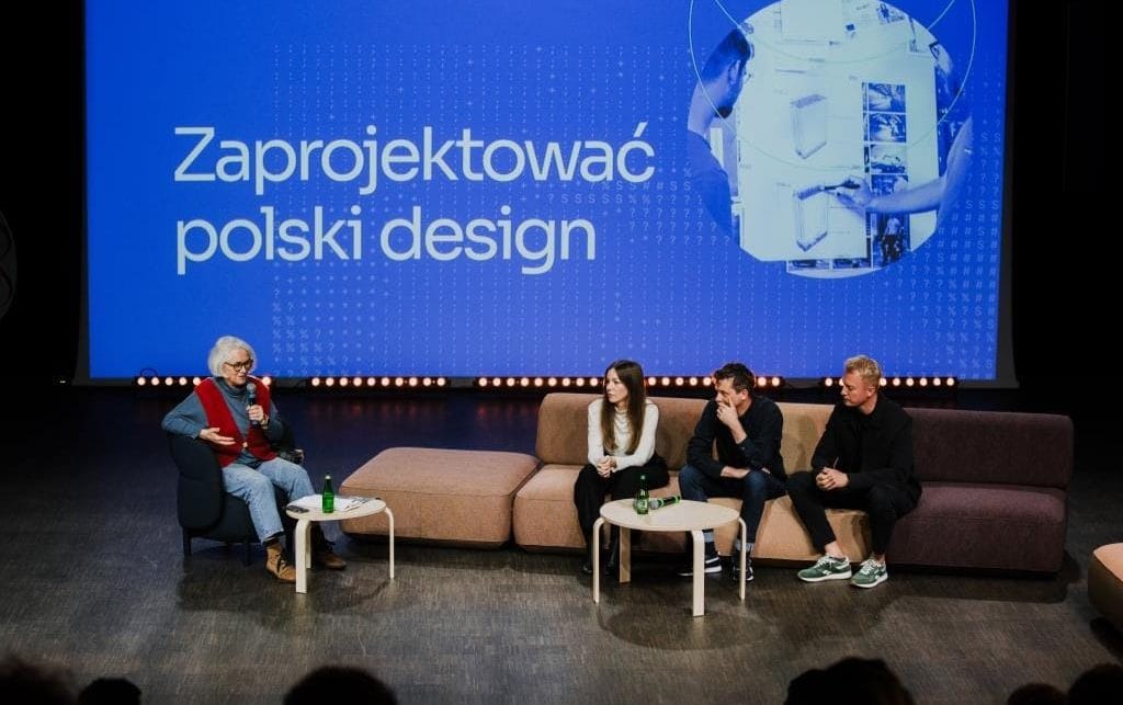 Od lewej: prowadząca debatę: Ewa Gołębiowska i jej gościni i goście: Agnieszka Polkowska, Rene Wawrzkiewicz i Tomasz Pydo.