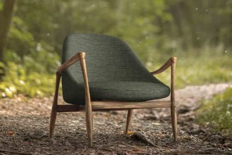 „Greta” firmy Toptextil – tkanina tapicerska wykonana w 100% z recyklingowanych butelek PET. Każdy metr bieżący materiału to aż 52 przetworzone butelki.