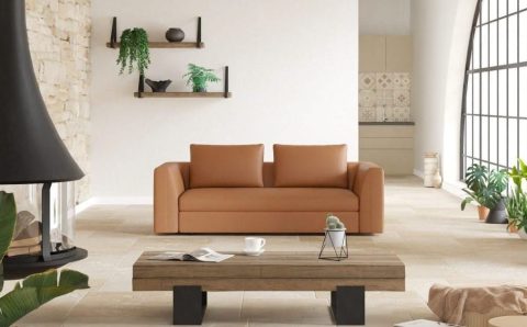 HomeByMe 3D Rendering - próbka możliwości, które rozwiązania od Dassault Systèmes oferują przy zakupie i sprzedaży mebli. Sofa Bergamo BoConcept.