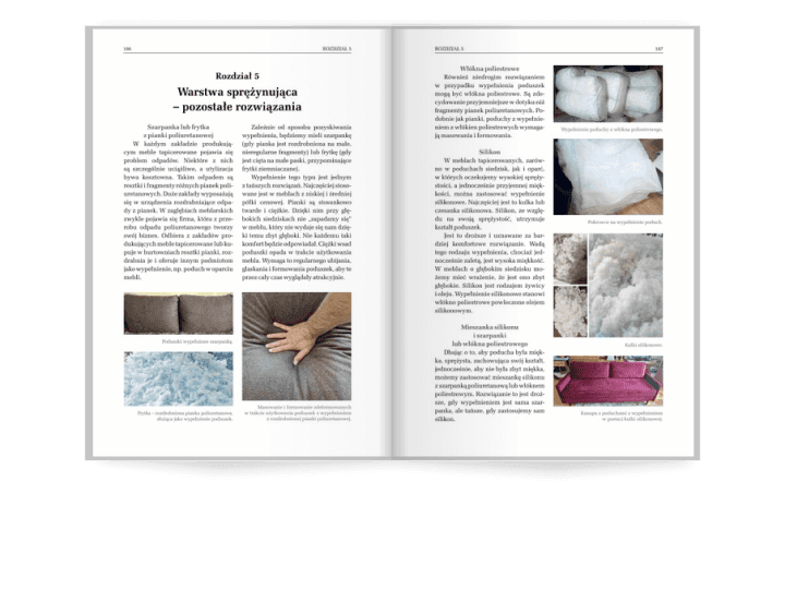 Słownik meblarski. Materiałoznawstwo nie tylko dla profesjonalistów. Rozkład poglądowy str. 186-187