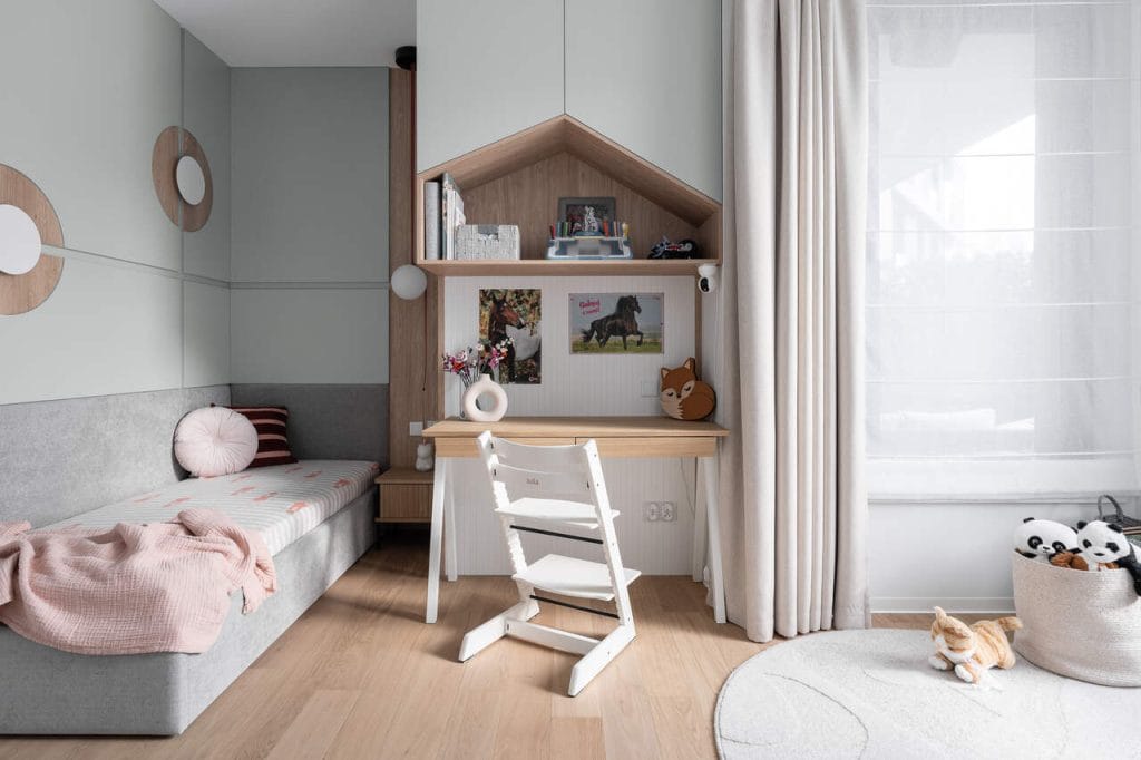 Pokój dziecięcy. Projekt: arch. Anna Maria Sokołowska, Pracowna Projektowa Dragon Art. Fot. Katarzyna Seliga Wróblewska, Marcin Wróblewski; Fotomohito.