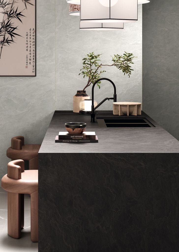 Kolekcja Slate to hołd firmy Laminam dla piękna naturalnych materiałów oraz ich dialogu ze światłem.