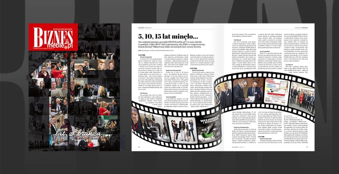 15 lat Wydawnictwa meble.pl - wydawcy miesięcznika i portalu BIZNES.meble.pl.