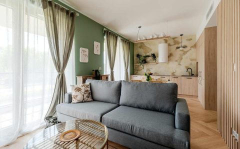 Projekt wnętrza: Joanna Grotkowska, Deer Design; Projekt zabudowy meblowej: Daniel Stochniałek, Deer Wood. Fot. Zagórny Studio.