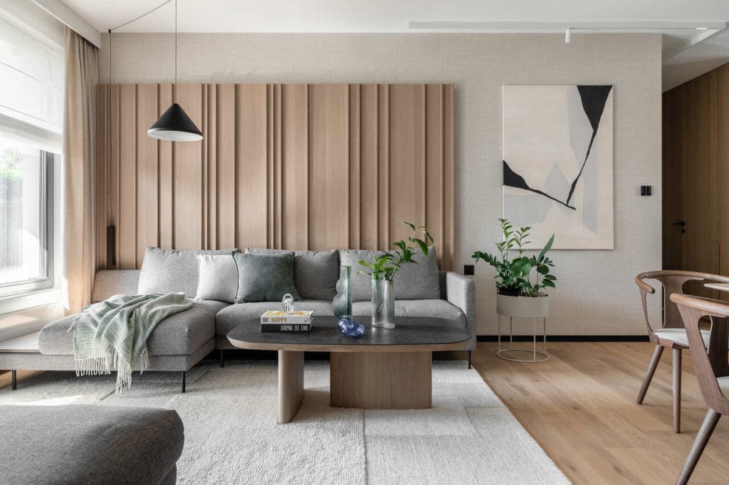 Nowoczesny salon. Projekt: arch. Anna Maria Sokołowska, Pracownia Projektowa Dragon Art. Fot. Katarzyna Seliga-Wróblewska, Marcin Wróblewski; Fotomohito.