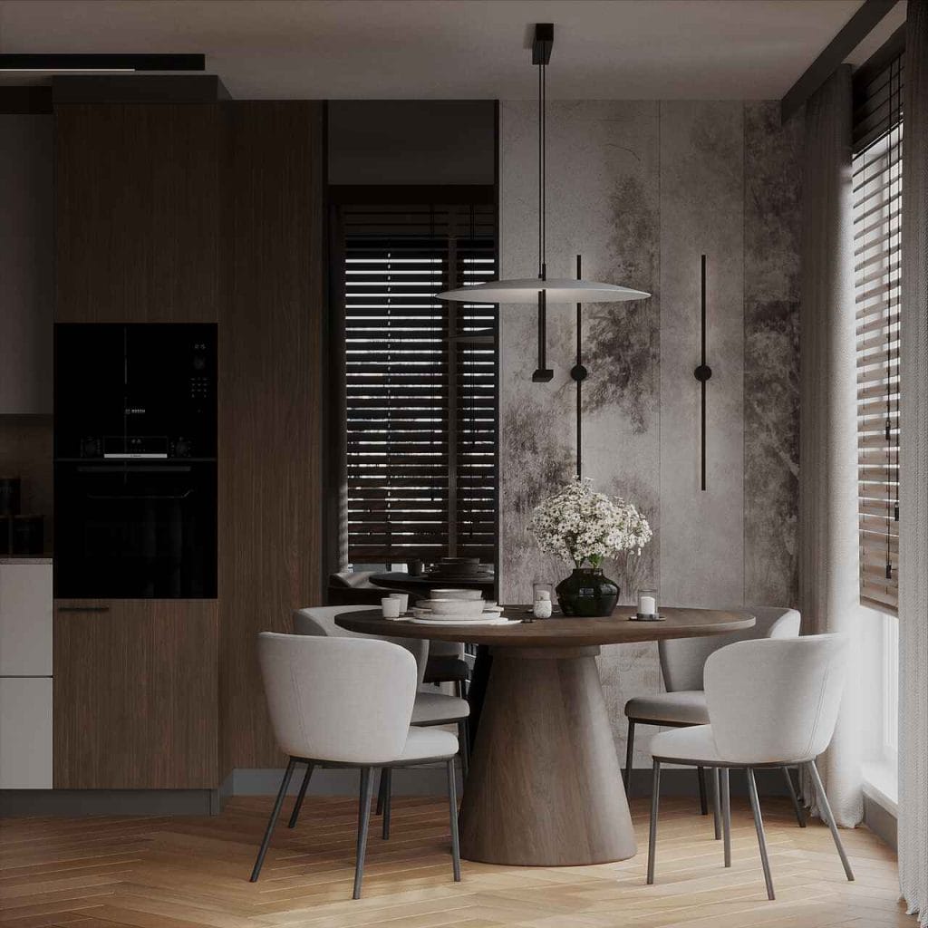 Po czerń we wnętrzu sięga także arch. wnętrz Anna Nowakowska-Manoryk, Nowakowska Interiors.