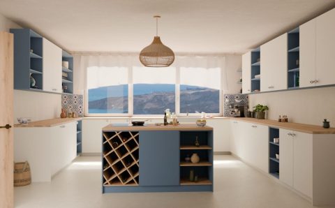 Niebieska kuchnia – inspiracja EGGER Interior Compass