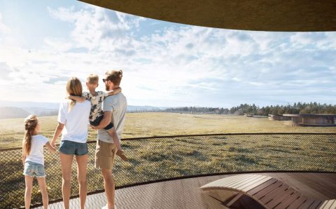 Zespół domków rekreacyjnych przylegających do hotelu Dwór Sanna na Roztoczu, proj. Nizio Design International.