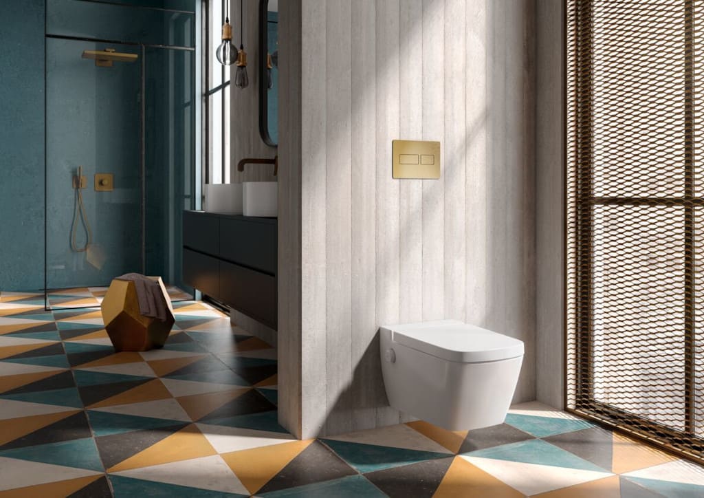 Styl industrialny w łazience.