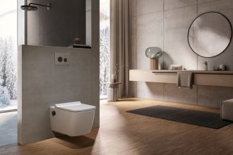 Styl modernistyczny w łazience.