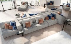 Modułowy narożnik tapicerowany w nowoczesnym wnętrzu – Brattex meble modułowe.