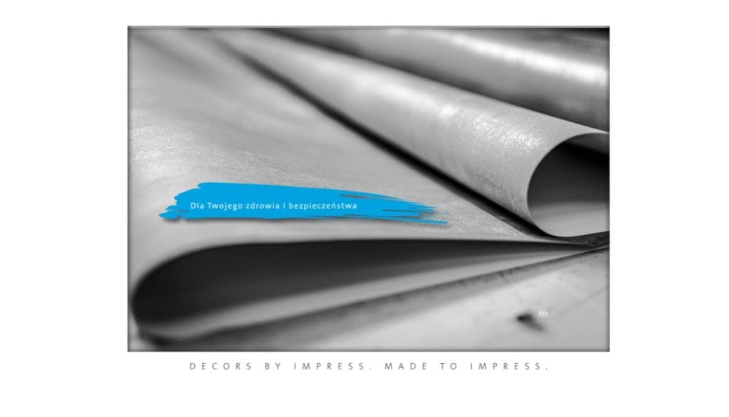 Inspiracyjne wzory Impress Decor dekoracje i folie finish – aranżacja z papierami i próbkami powierzchni