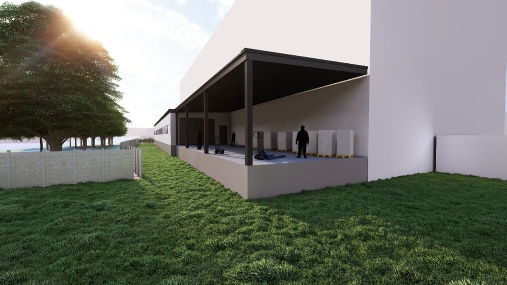 Wizualizacja nowego obiektu produkcyjno-magazynowego MAAG Polska.